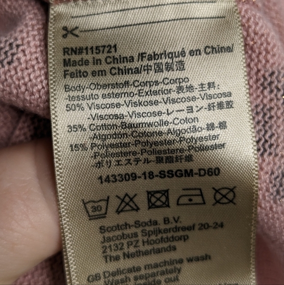 Scotch N Soda pink metallic gold leopard print zip up sweater jacket 12 - Picture 7 of 7